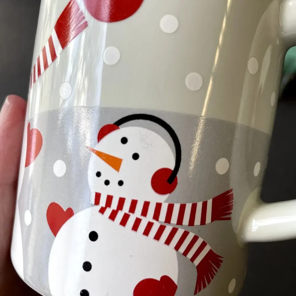 Crate & Barrel Snowpal Snowman Mug Christmas 2017 Joan Anderson